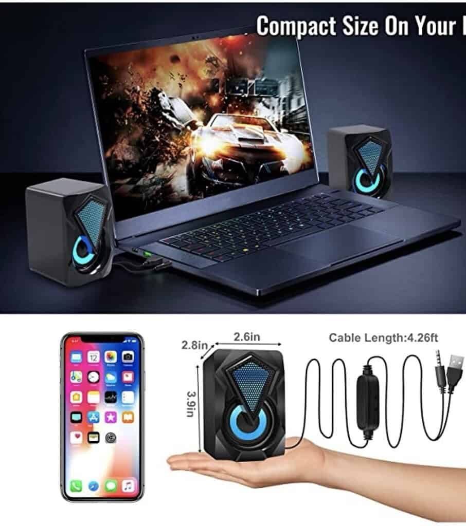 ⁦Dijital RGB Colorful Speaker Multimedia مكبر صوت جودة عالية⁩ - الصورة ⁦2⁩
